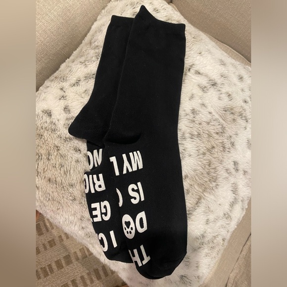 Black Novelty Socks - Fun Dog Quote - Picture 4 of 4